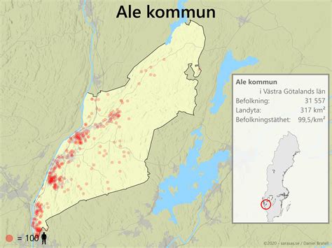 Ale Kommun Karta Ver Befolkningst Thet Sarasas Maps