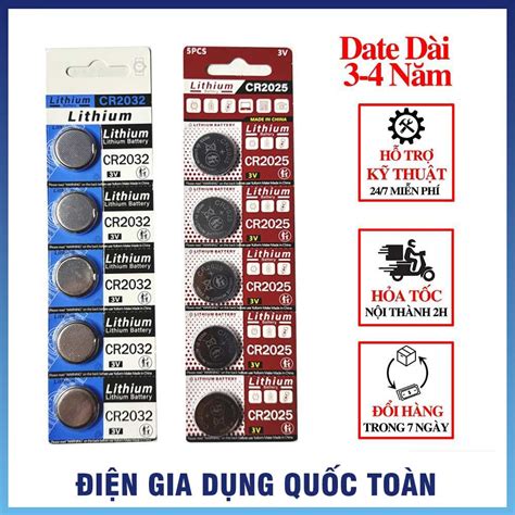 Vỉ 5 Viên Pin Cmos Pin cúc áo CR2032 Lithium 3V Dùng Cho Remote Quạt