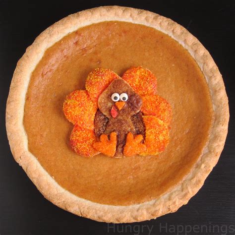 Decorated Pumpkin Pie Festive Thanksgiving Dessert