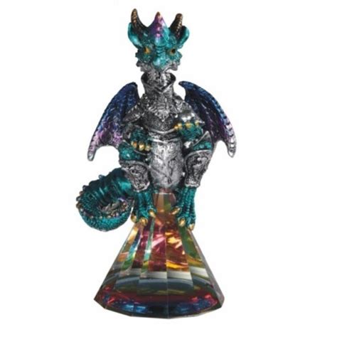 FC Design 4.75 H Blue Dragon Sitting on Faux Crystal Glass Figurine ...