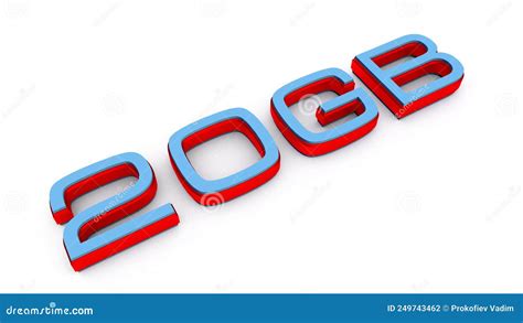 20 GB. RAM and Drives. Information and Data Stock Illustration ...