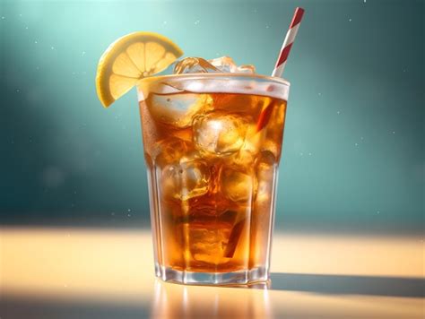 Premium Photo | Ice tea with lemon