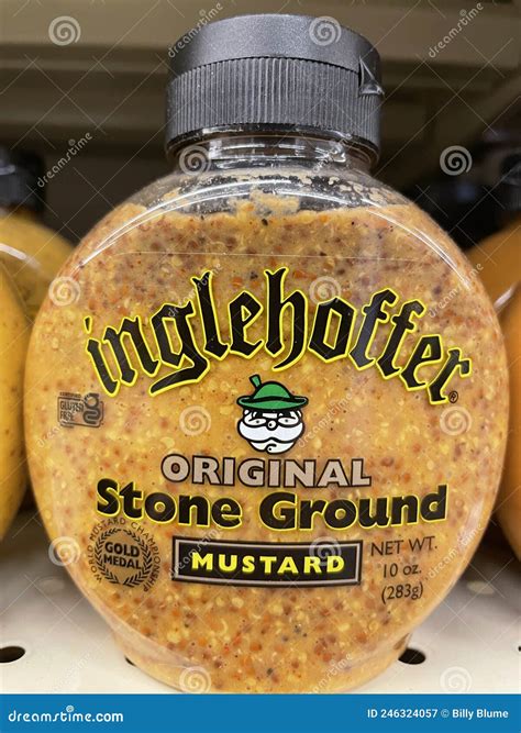 Retail Store Condiments Inglehoffer Stone Ground Mustard Editorial