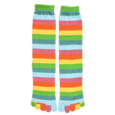 Citrus Stripe Toe Socks Foot Traffic