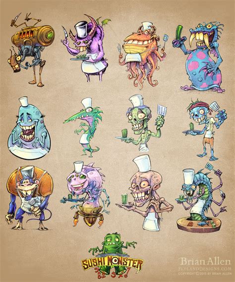 Sushi Monster Concept Characters on Behance