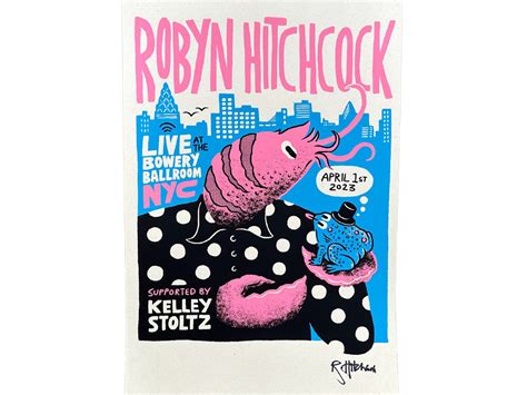 Limited edition BOWERY BALLROOM screen print poster | Robyn Hitchcock