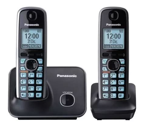 Teléfono Doble Inalámbrico Panasonic Kx tg4112meb Negro