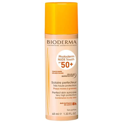 Bioderma Photoderm Nude Touch Protector Solar Tono Dorado Spf Efecto