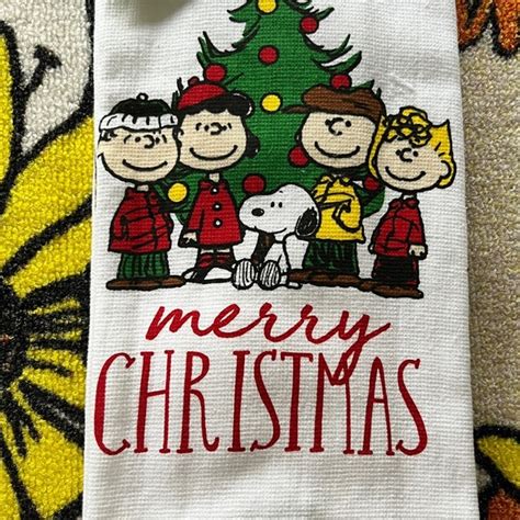 Peanuts Kitchen Set Of Two Peanuts Snoopy Christmas Kitchen Towels