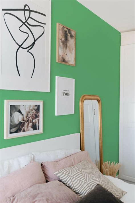 Emerald green plain Peel and Stick Wallpaper or Non-pasted