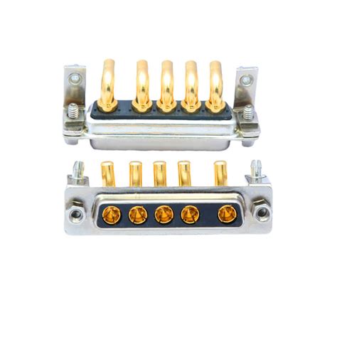 5W5 High Current Female Through Hole D SUB 10A 20A 30A 40A Gold Plated