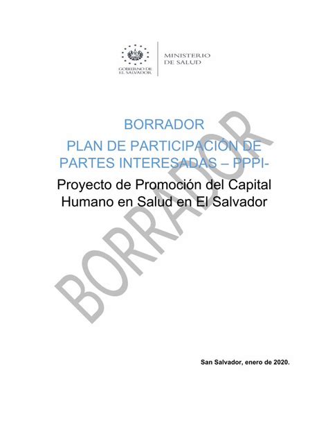 PDF BORRADOR PLAN DE PARTICIPACIÓN DE PARTES INTERESADAS asp salud