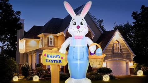 6 Ft Easter Inflatables Outdoor Decorations Built In Led Easter Blow Up Yard