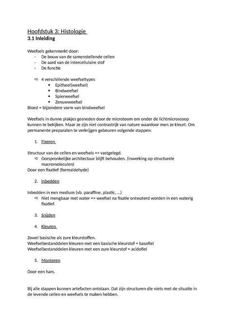 Hoofdstuk 3 Samenvatting Practicum Basisobservaties Cytologie