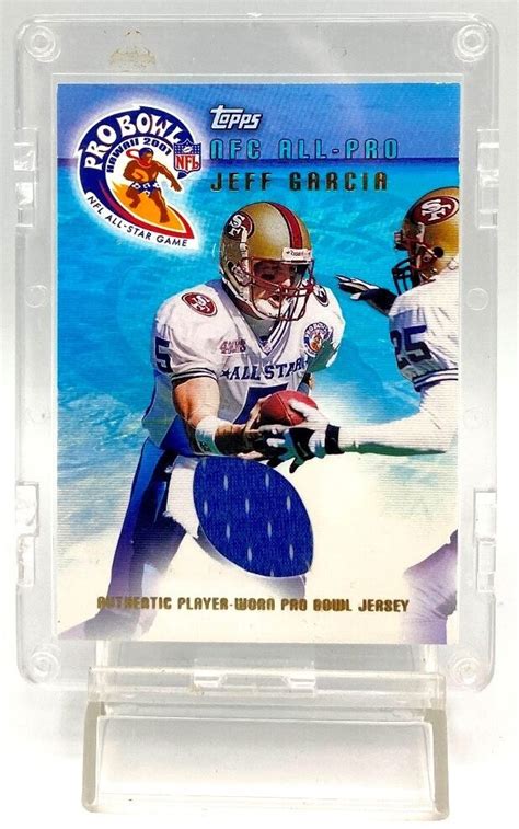 2001 Topps Nfc Pro Bowl Hawaii All Pro Jeff Garcia Authentic Player