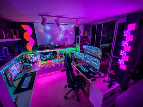 Retro Cyberpunk Gaming Setup for Your Game Room