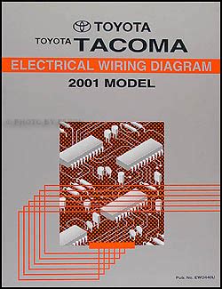 2001 Toyota Tacoma Pickup Wiring Diagram Manual Original