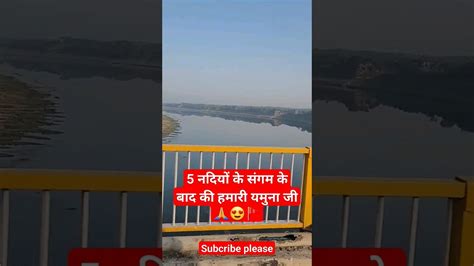 5 नदियों के संगम के बाद की हमारी यमुना जी🙏😍🚩yamuna Subscribe Viral Viralshorts