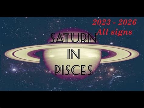 Saturn In Pisces All Signs Youtube