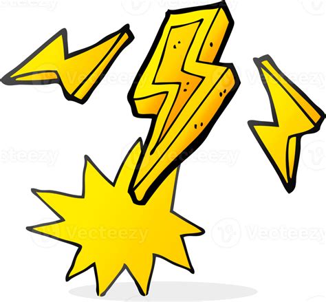 hand drawn cartoon lightning bolt doodle 45069169 PNG