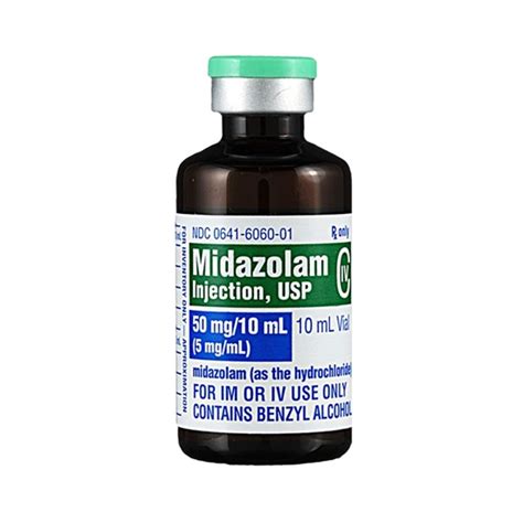 Midazolam HCl Injection 5 Mg ML Multiple Dose Vial 10 ML 10 Tray McGuff