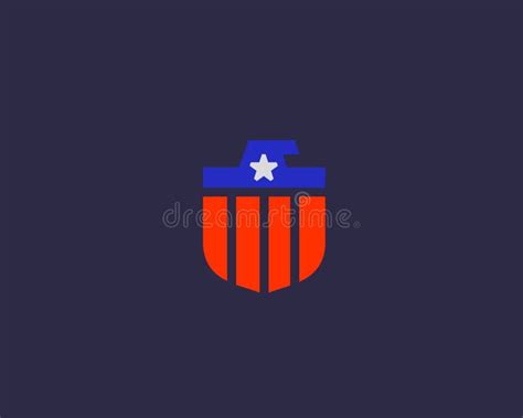 American Eagle Flag Logo Design. National Symbol Vector Logotype. Stock ...