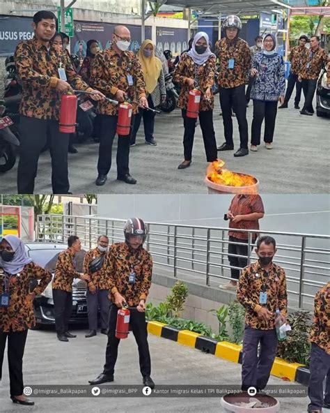 Pegawai Kantor Imigrasi Balikpapan Ikuti Pelatihan Penggunaan APAR