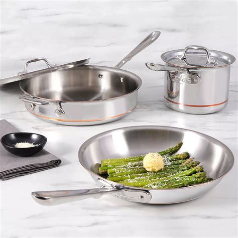 All Clad Copper Core 5 Piece Cookware Set Sur La Table