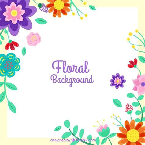 Fondo Floral Colorido Con Dise O Plano Vector Gratis