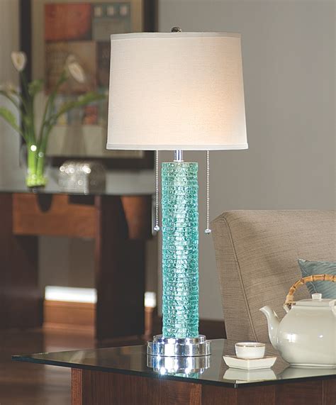 Aqua Crystal Glass Lamp From Regina Andrew Blue Table Lamp Unique