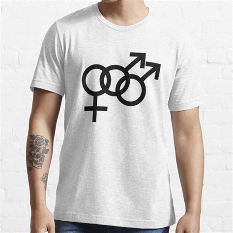 Bi Sexual Gender Symbol T Shirt By Wonderlandcards Redbubble Bi Sexual T Shirts Gay T