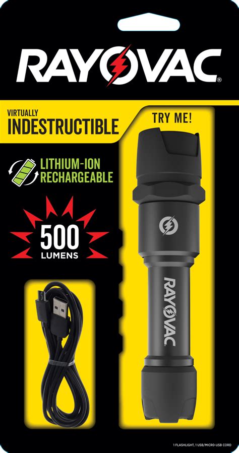 Virtually Indestructible Rechargeable Flashlight Rayovac Industrial