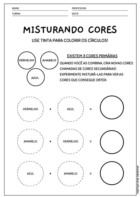Atividade Cores Primárias E Secundárias 5 Ano - Atividades Cores Primárias E Secundárias 6o Ano Com Gabarito - RETOEDU