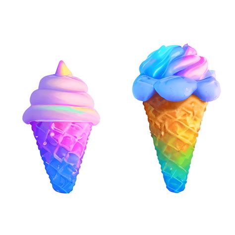 Rainbow Ice Cream Cones · Creative Fabrica