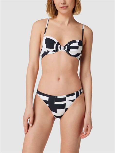 Esprit Bikini Oberteil Mit Allover Muster Black Online Kaufen