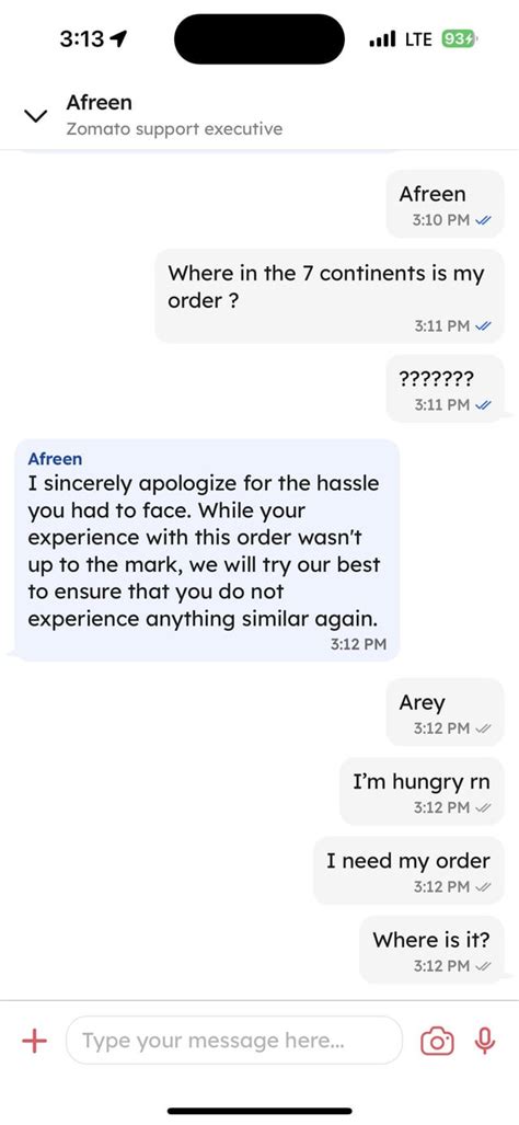 Zomato chat support memes : r/WEIRD_ZOMATO