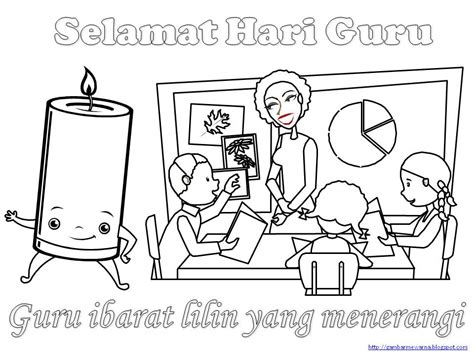 Poster Selamat Hari Guru - Gambar Mewarna