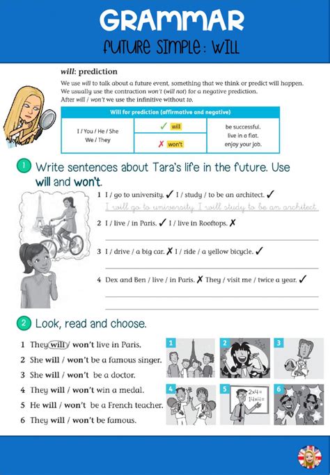 Future Simple Will Worksheet Quizalize