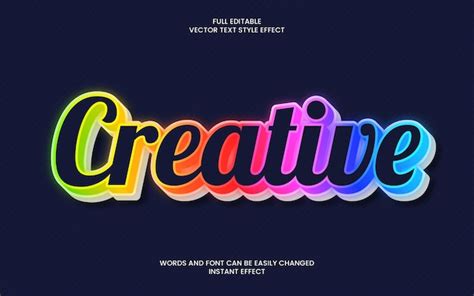 Premium Vector Creative Text Effect