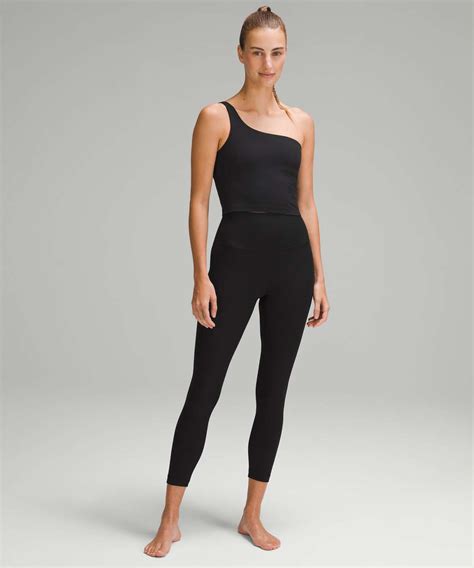 lululemon ribbed nulu asymmetrical yoga tank top black lulu fanatics