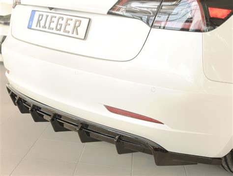 Tesla Model Rear Diffuser Abs Plastic Rieger Styling In The Uk