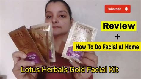 Lotus Herbals Gold Facial Kit Lotus Facial Kit Review Lotus Facial Step By Step