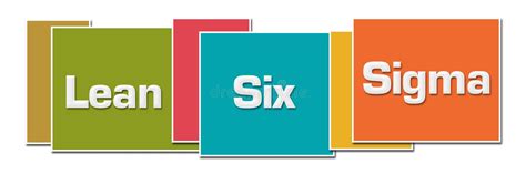 Lean Six Sigma Various Color Boxes Stock Illustration - Illustration of ...