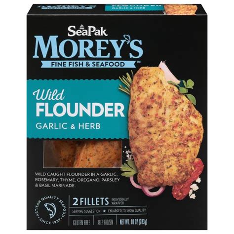 Seapak Moreys Flounder Garlic And Herb Wild 2 Fillets Publix Super