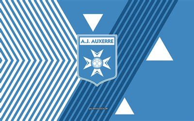 Télécharger logo aj auxerre 4k équipe de france de football fond de