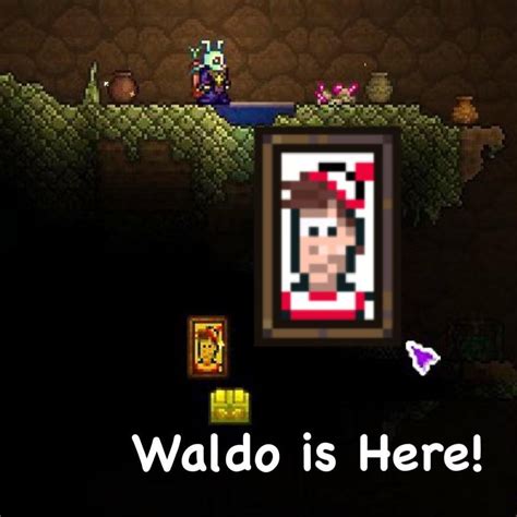 Rare Painting "Waldo" Near the Surface World Seed in Here! (Terraria 1 ...