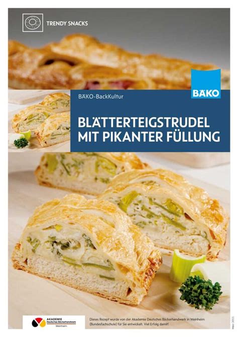 Blätterteigstrudel mit pikanter Füllung BÄKO ZENTRALE eG BrotkulTour