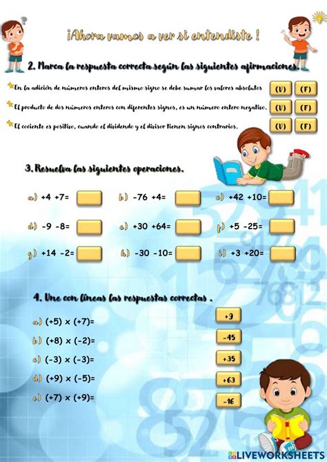 Ejercicios De Multiplicaciones Y Divisiones Online O Para Imprimir