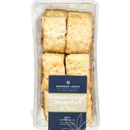 Simmone Logue Gourmet Sausage Rolls Chilled Meal 12 Pack Woolworths