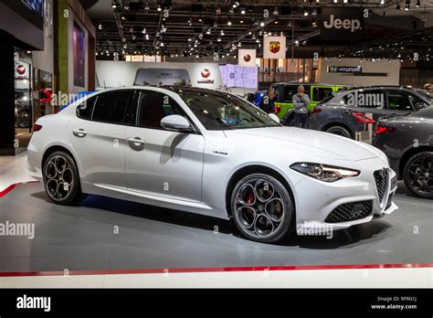 Brussels Jan Alfa Romeo Giulia Sports Sedan Car Showcased